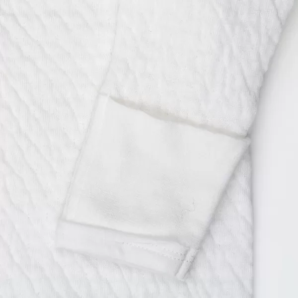 HonestBaby unisexbaby Romper Coverall Sets OnePiece Jumpsuit Organic Cotton for Infant Baby Boys Girls UnisexBright White Kimono Coverall