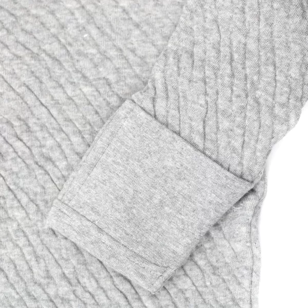 HonestBaby unisexbaby Romper Coverall Sets OnePiece Jumpsuit Organic Cotton for Infant Baby Boys Girls UnisexLight Gray Heather Kimono Coverall