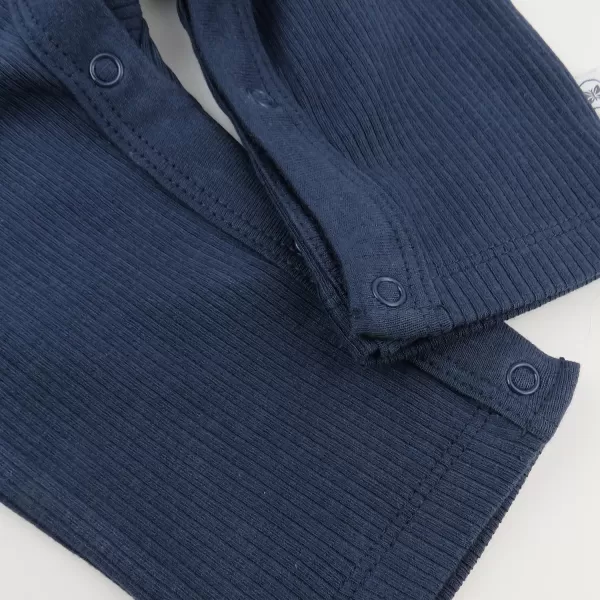 HonestBaby unisexbaby Romper Coverall Sets OnePiece Jumpsuit Organic Cotton for Infant Baby Boys Girls UnisexNavy