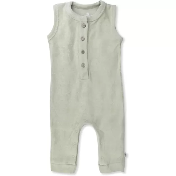 HonestBaby unisexbaby Romper Coverall Sets OnePiece Jumpsuit Organic Cotton for Infant Baby Boys Girls UnisexRainbow Stripe Flutter Coverall