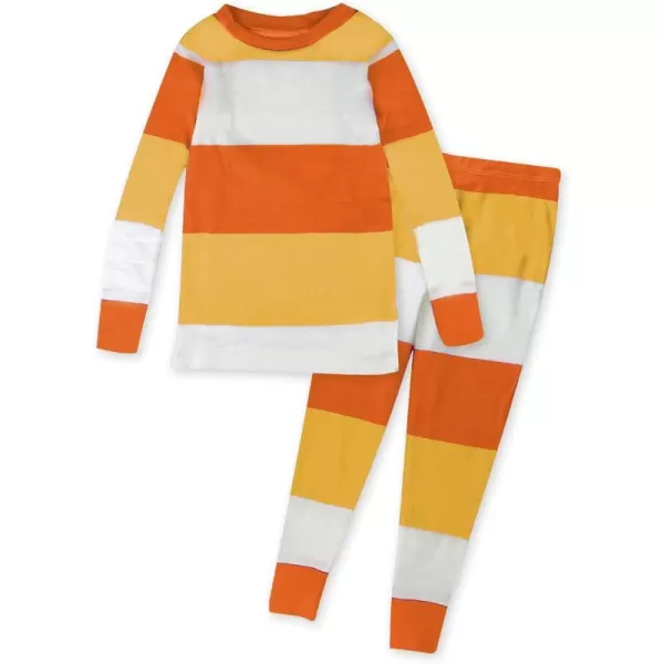 HonestBaby Multipack 2Piece Pajamas Sleepwear PJs 100 Organic Cotton for Infant Baby and Toddler Boys UnisexCandy Corn