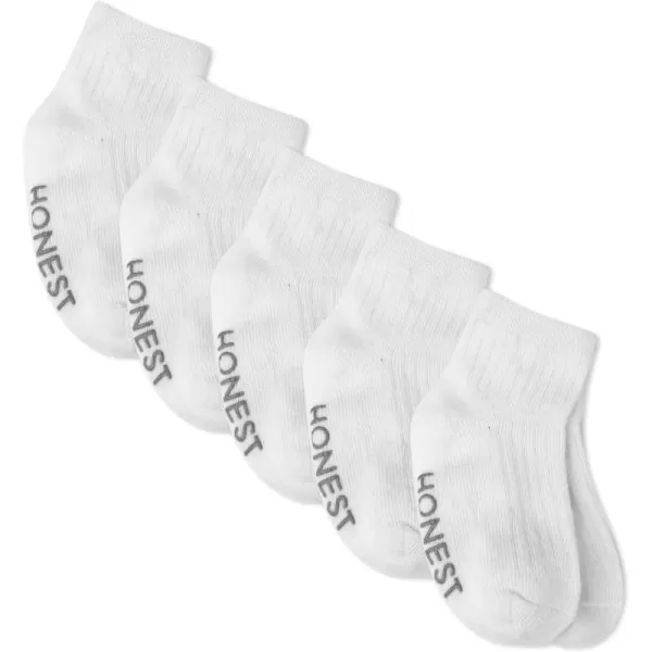 HonestBaby Multipack Cozy Socks Sustainably Made for Infant Baby Toddler Kids Boys Girls Unisex Men and Women5pack White