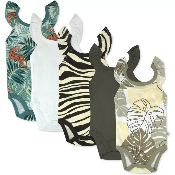 HonestBaby Multipack Sleeveless and Cami Bodysuits OnePiece 100 Organic Cotton for Infant Baby Boys Girls UnisexSafari Brown  Bubble