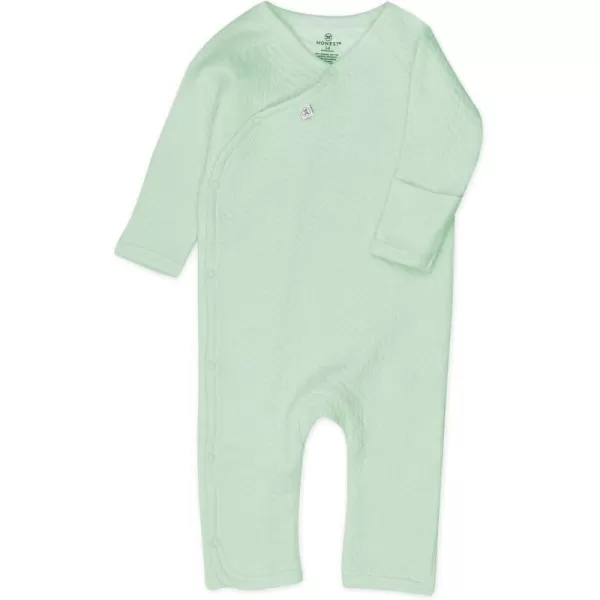 HonestBaby unisexbaby Romper Coverall Sets OnePiece Jumpsuit Organic Cotton for Infant Baby Boys Girls UnisexSage