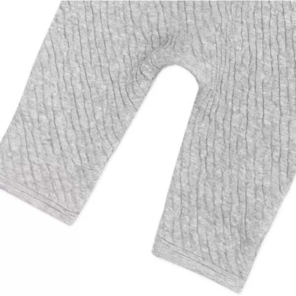 HonestBaby Matelasse Harem Pants Cozy Roomy Fit Pull on Bottoms 100 Organic Cotton for Infant Baby Boys Girls UnisexLight Gray Heather