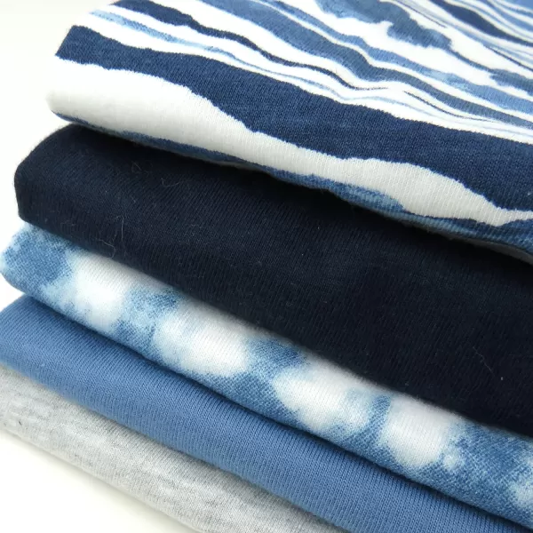 HonestBaby Multipack Short Sleeve TShirt Tee 100 Organic Cotton Infant Baby Toddler Little Kids Boys Girls Unisex5pack Indigo Blues