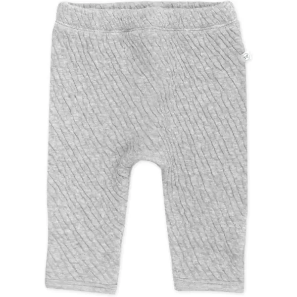 HonestBaby Matelasse Harem Pants Cozy Roomy Fit Pull on Bottoms 100 Organic Cotton for Infant Baby Boys Girls UnisexLight Gray Heather