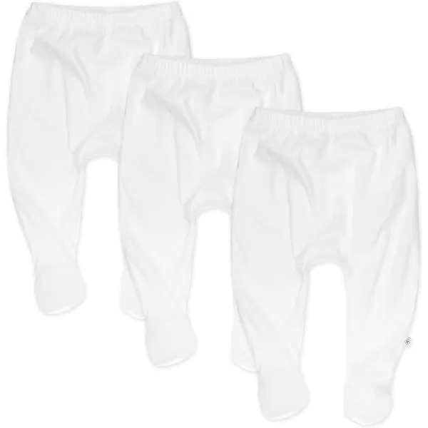 6 Pack Organic Cotton Long Sleeve Side Snap Kimono Bodysuits and Footed Pants Multi PackBright White