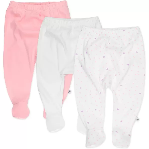 6 Pack Organic Cotton Long Sleeve Side Snap Kimono Bodysuits and Footed Pants Multi PackLove Dot