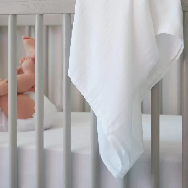 HonestBaby 2Pack Organic Cotton Swaddle Blankets Watercolor WorldNavy One Size A251B3pack Bright White One Size