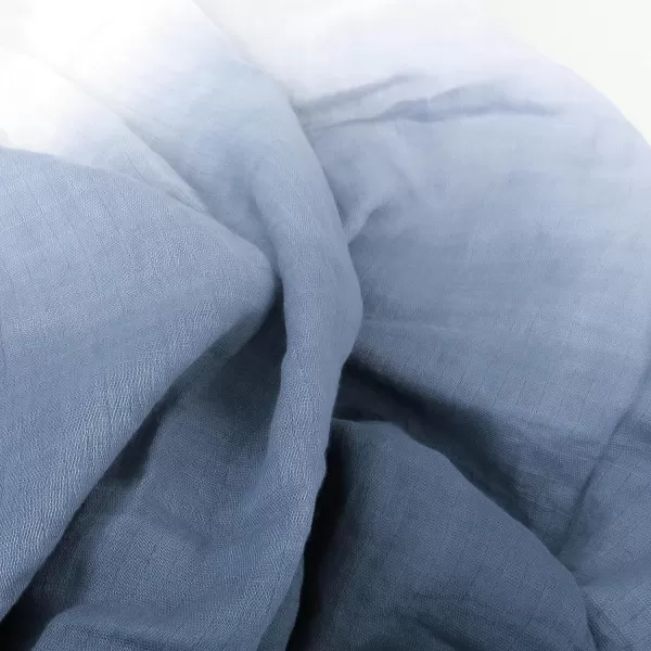 HonestBaby 2Pack Organic Cotton Swaddle Blankets Watercolor WorldNavy One Size A251BDip Dye Navy One Size