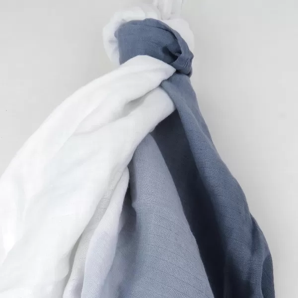 HonestBaby 2Pack Organic Cotton Swaddle Blankets Watercolor WorldNavy One Size A251BDip Dye Navy One Size