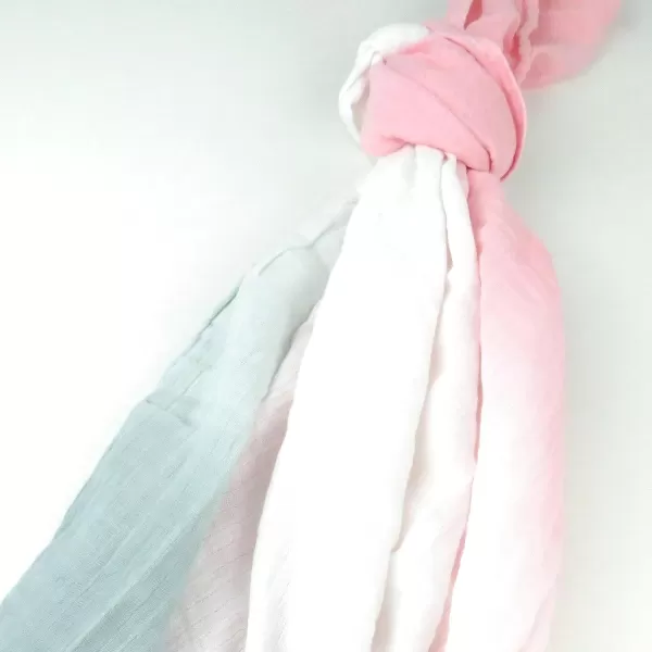 HonestBaby 2Pack Organic Cotton Swaddle Blankets Watercolor WorldNavy One Size A251BPink Gray Ombre One Size
