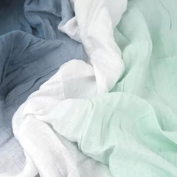 HonestBaby 2Pack Organic Cotton Swaddle Blankets Watercolor WorldNavy One Size A251BSage Navy Ombre One Size