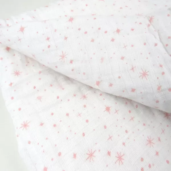 HonestBaby 2Pack Organic Cotton Swaddle Blankets Watercolor WorldNavy One Size A251BTwinkle Star Pink One Size