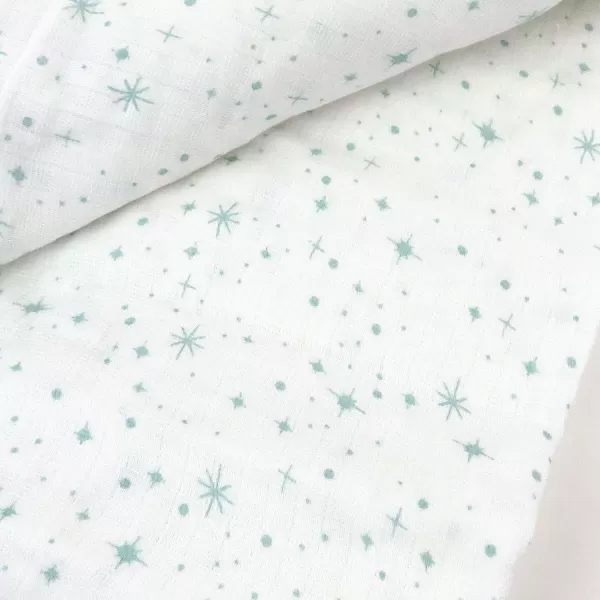 HonestBaby 2Pack Organic Cotton Swaddle Blankets Watercolor WorldNavy One Size A251BTwinkle Star Sage One Size