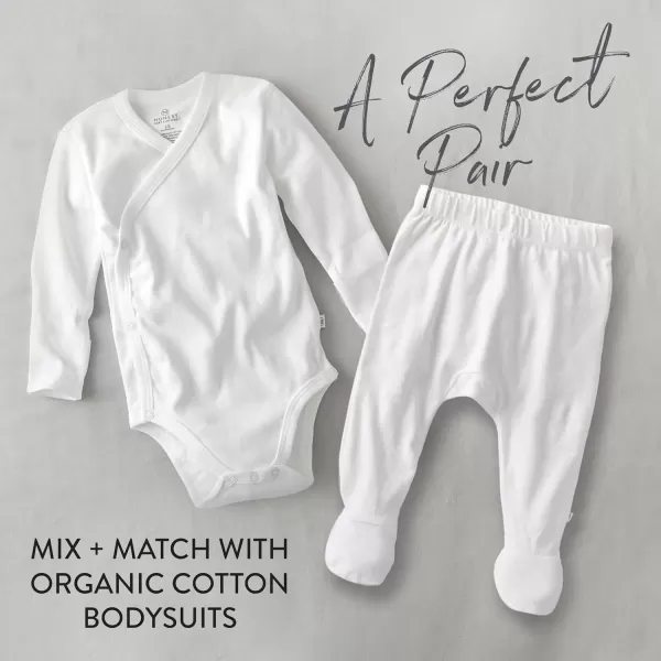 HonestBaby 3Pack Footed Pants Roomy Fit Pull on Bottoms 100 Organic Cotton for Infant Baby Boys Girls UnisexFog