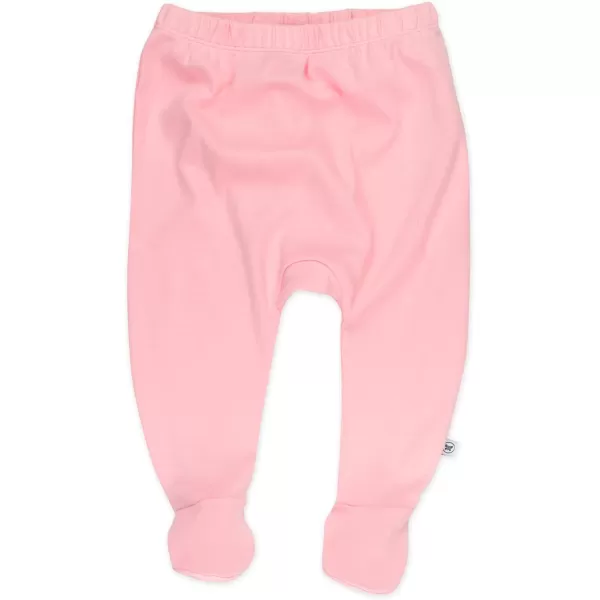 HonestBaby 3Pack Footed Pants Roomy Fit Pull on Bottoms 100 Organic Cotton for Infant Baby Boys Girls UnisexLove Dot