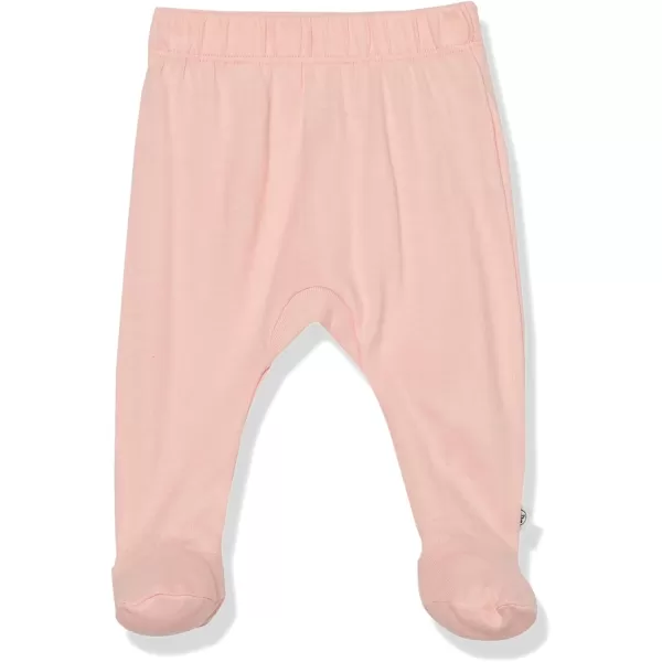 HonestBaby 3Pack Footed Pants Roomy Fit Pull on Bottoms 100 Organic Cotton for Infant Baby Boys Girls UnisexPeach Skin Painted Buffalo Check