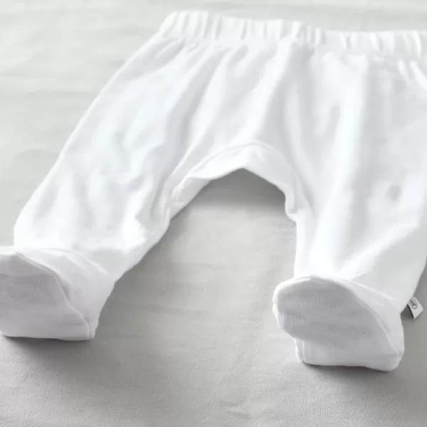 HonestBaby 3Pack Footed Pants Roomy Fit Pull on Bottoms 100 Organic Cotton for Infant Baby Boys Girls UnisexPink Pineapple