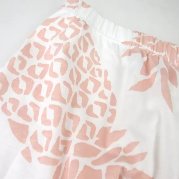 HonestBaby 3Pack Footed Pants Roomy Fit Pull on Bottoms 100 Organic Cotton for Infant Baby Boys Girls UnisexPink Pineapple
