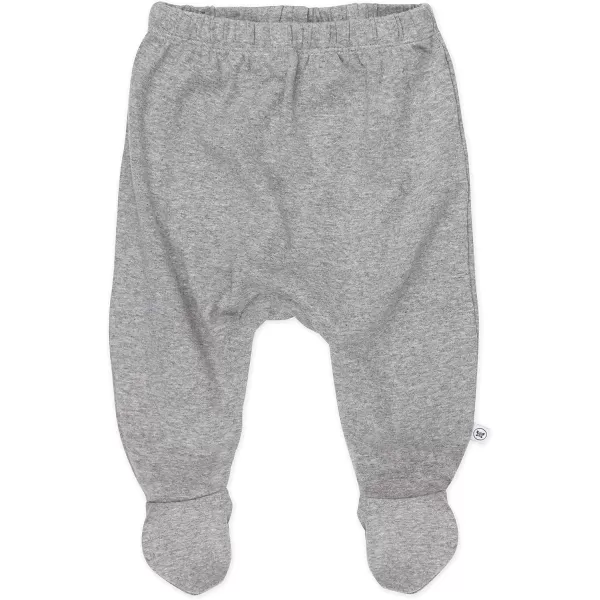 HonestBaby 3Pack Footed Pants Roomy Fit Pull on Bottoms 100 Organic Cotton for Infant Baby Boys Girls UnisexSketchy Stripe
