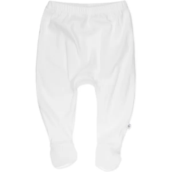 HonestBaby 3Pack Footed Pants Roomy Fit Pull on Bottoms 100 Organic Cotton for Infant Baby Boys Girls UnisexSketchy Stripe