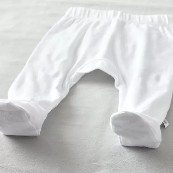 HonestBaby 3Pack Footed Pants Roomy Fit Pull on Bottoms 100 Organic Cotton for Infant Baby Boys Girls UnisexZanzibar Zebra
