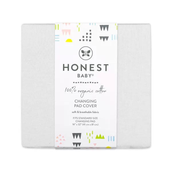 HonestBaby Boys Organic Cotton Changing Pad Cover Black One Size2Piece Bright White One Size