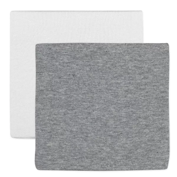 HonestBaby Boys Organic Cotton Changing Pad Cover Black One Size2Piece Gray Heather One Size