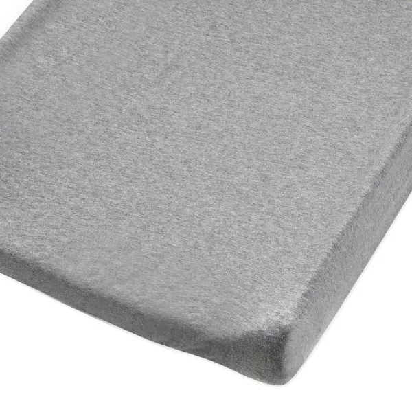 HonestBaby Boys Organic Cotton Changing Pad Cover Black One Size2Piece Gray Heather One Size