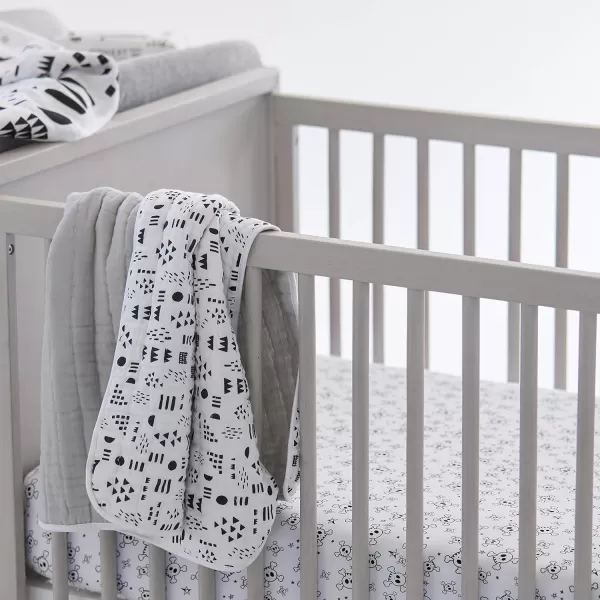 HonestBaby Boys Organic Cotton Changing Pad Cover Black One Size2Piece Gray Heather One Size