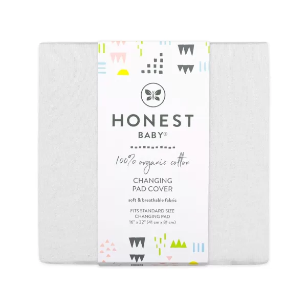 HonestBaby Boys Organic Cotton Changing Pad Cover Black One SizeBright White One Size