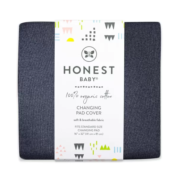 HonestBaby Boys Organic Cotton Changing Pad Cover Black One SizeDark Navy One Size