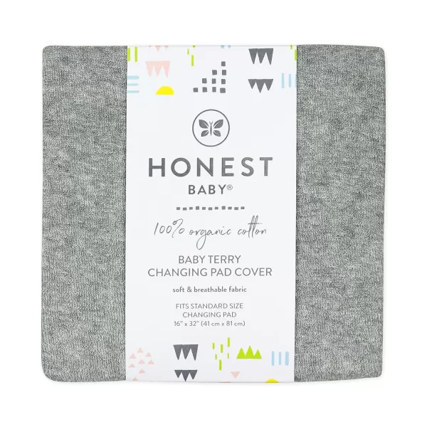 HonestBaby Boys Organic Cotton Changing Pad Cover Black One SizeGray Heather One Size
