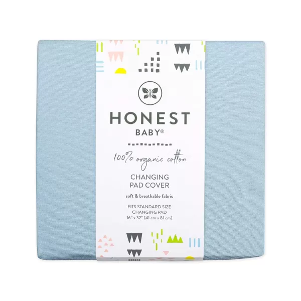 HonestBaby Boys Organic Cotton Changing Pad Cover Black One SizeLight Blue One Size