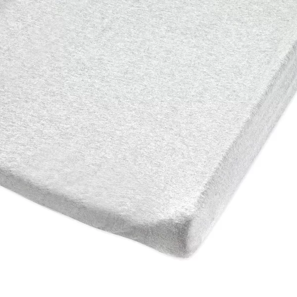 HonestBaby Boys Organic Cotton Changing Pad Cover Black One SizeLight Gray Heather One Size