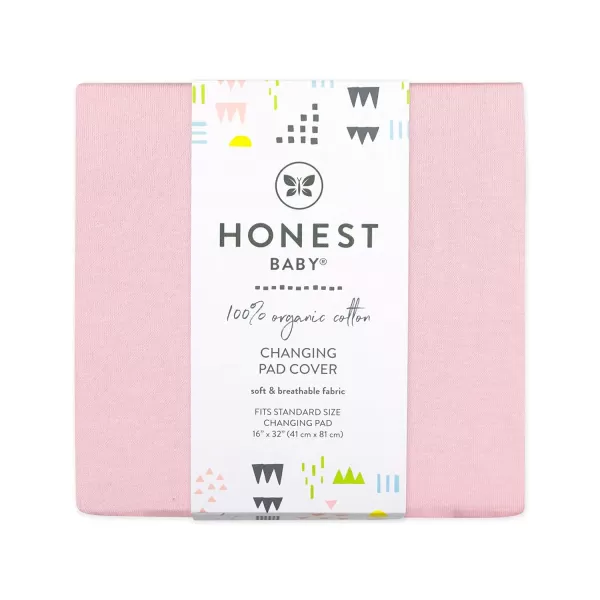 HonestBaby Boys Organic Cotton Changing Pad Cover Black One SizeLight Pink One Size