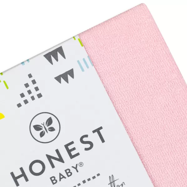 HonestBaby Boys Organic Cotton Changing Pad Cover Black One SizeLight Pink Terry Cotton One Size