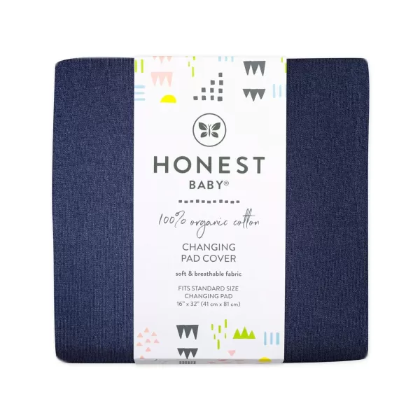 HonestBaby Boys Organic Cotton Changing Pad Cover Black One SizeNavy One Size