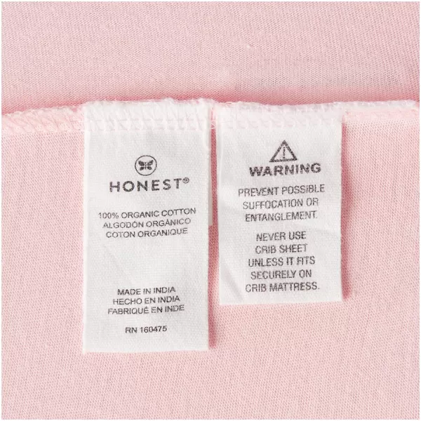 HonestBaby Boys Organic Cotton Changing Pad Cover Black One SizePink Salt One Size