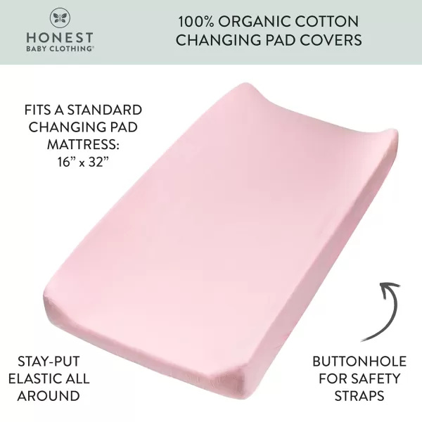 HonestBaby Boys Organic Cotton Changing Pad Cover Black One SizeStrawberry Cream One Size