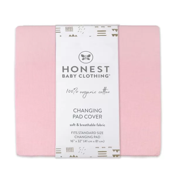 HonestBaby Boys Organic Cotton Changing Pad Cover Black One SizeStrawberry Cream One Size