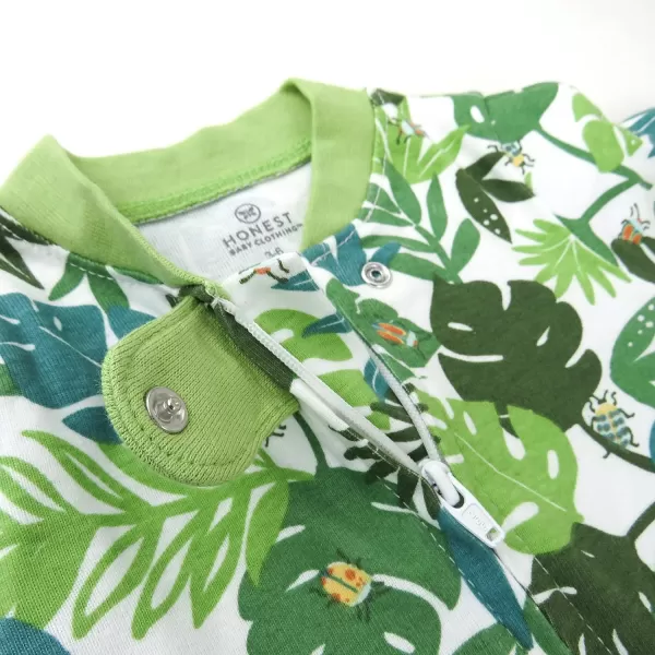 HonestBaby Footed Sleep amp Play Pajamas Organic Cotton for Infant Baby Boys LEGACY2 Jungle Jam