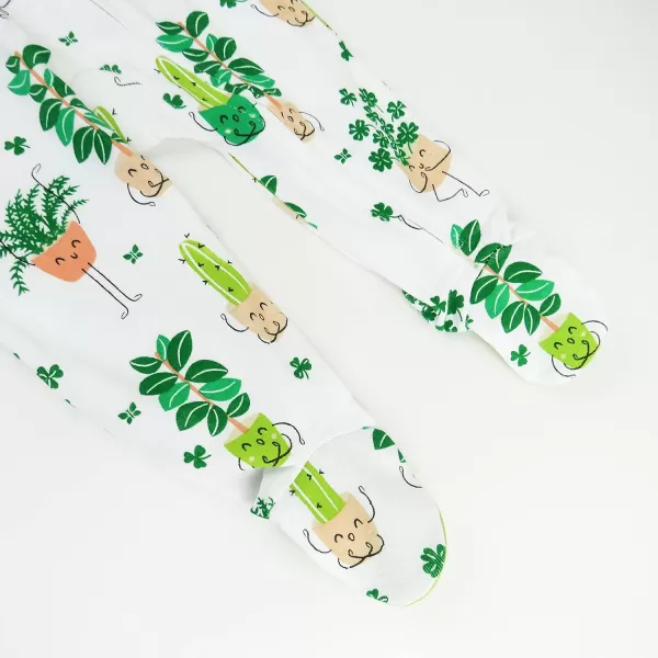 HonestBaby Footed Sleep amp Play Pajamas Organic Cotton for Infant Baby Girls LEGACY1 Lucky Yoga Love