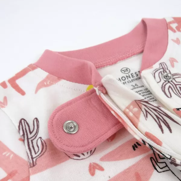 HonestBaby Footed Sleep amp Play Pajamas Organic Cotton for Infant Baby Girls LEGACY1 Vintage Ponies