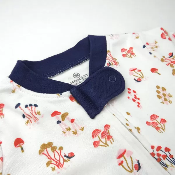 HonestBaby Footed Sleep amp Play Pajamas Organic Cotton for Infant Baby Girls LEGACY1 Wild Mushroon