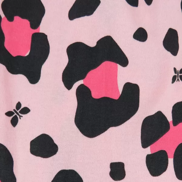 HonestBaby Footed Sleep amp Play Pajamas Organic Cotton for Infant Baby Girls LEGACY2 Jumbo Leopard Pink
