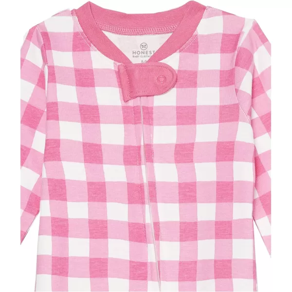 HonestBaby Footed Sleep amp Play Pajamas Organic Cotton for Infant Baby Girls LEGACY2 Water Lilly Mint