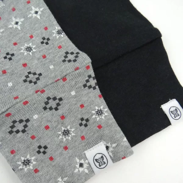HonestBaby Honest Pants Joggers Pull on 100 Organic Cotton for Infant Baby and Toddler Boys Girls Unisex2pack Fair Isle Gray